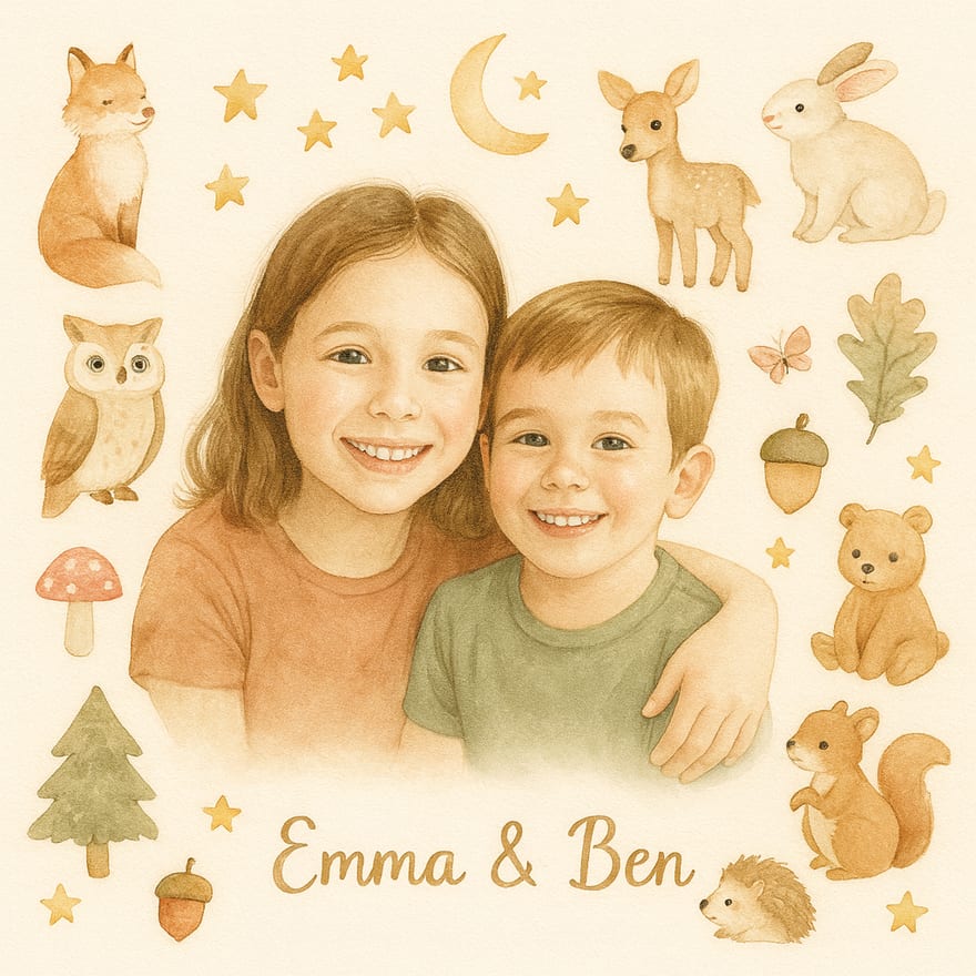Emma & Ben – als Aquarell