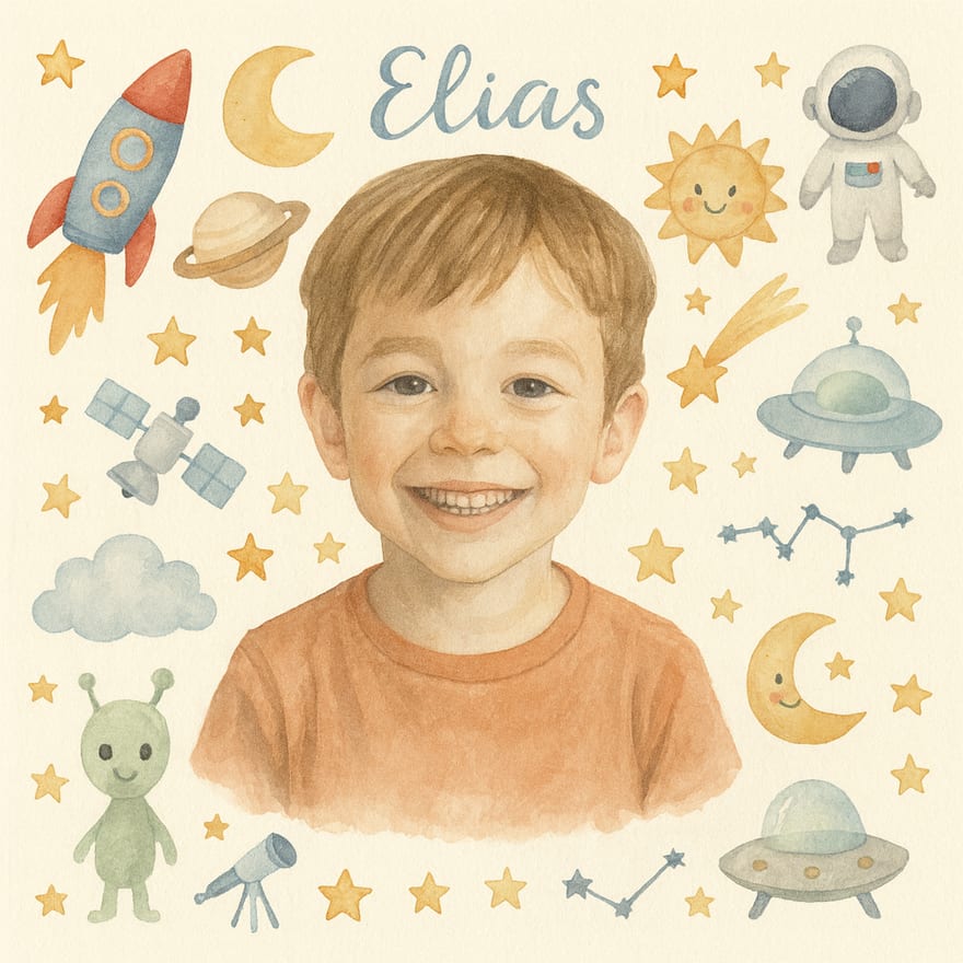 Elias – als Aquarell