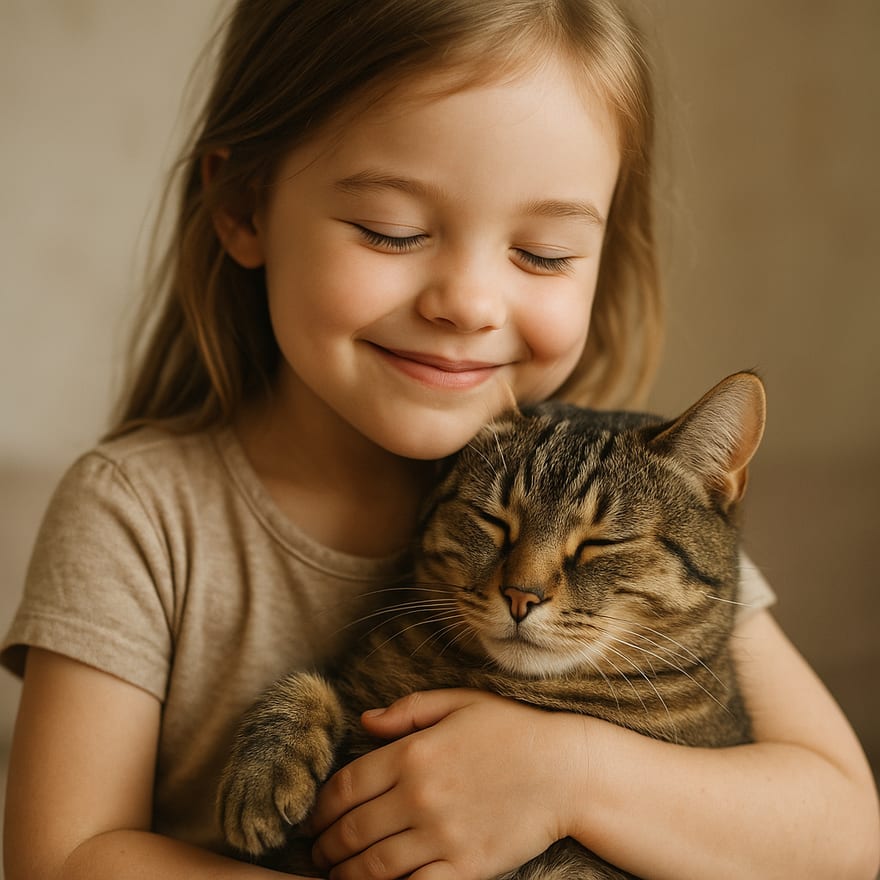 Sofia & ihre Katze – Foto