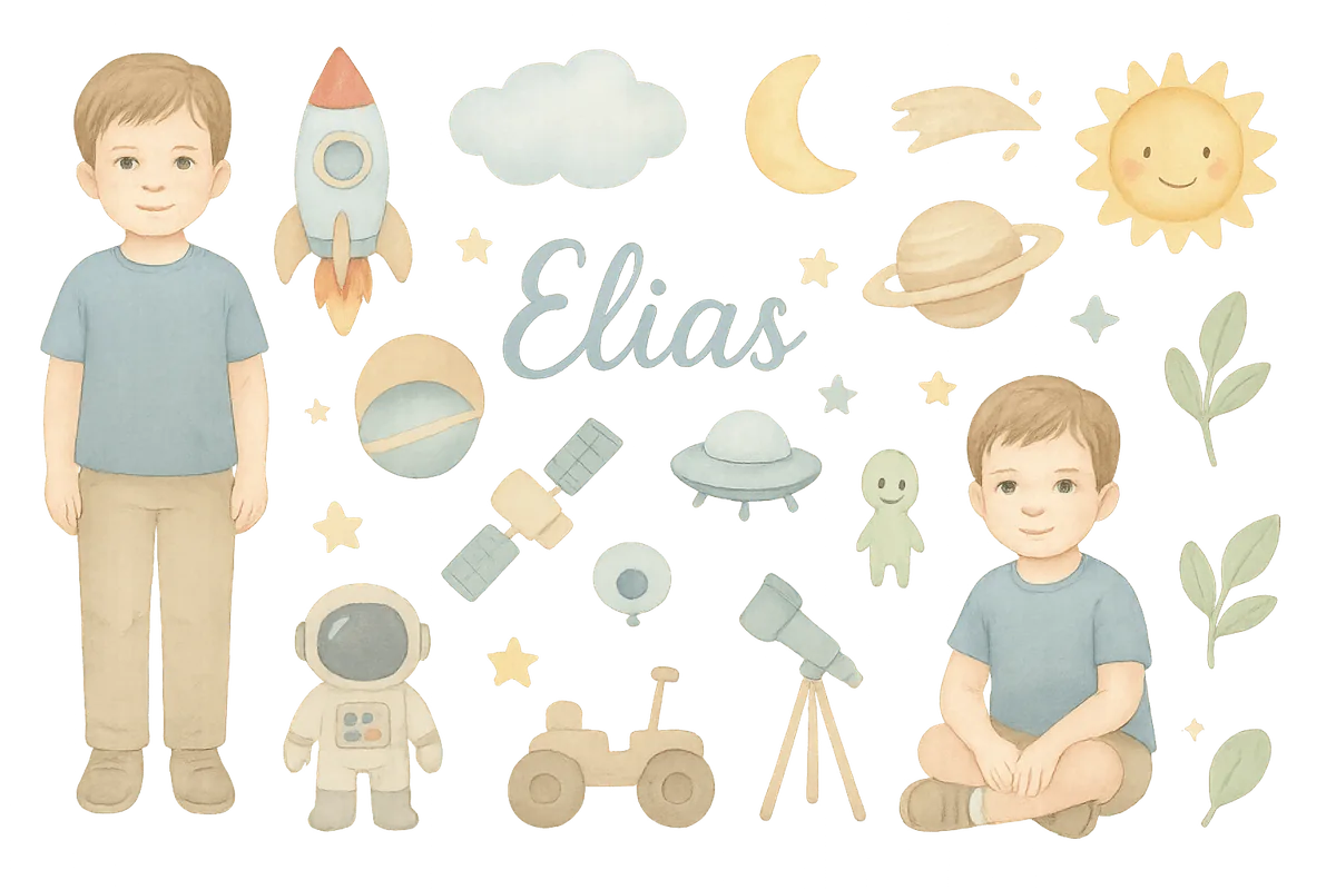 Weltraum Wandsticker-Set